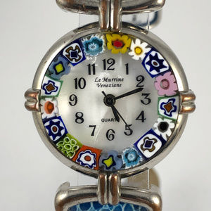 Vintage 1990's Murano Glass Quartz Watch Venice